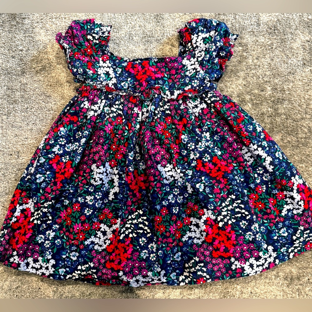 Vibrant Janie and Jack Dress with puff sleeve (18-24 months)